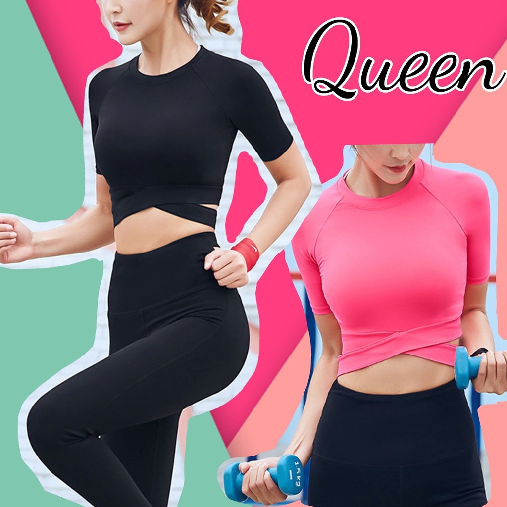 short sleeve crop top workout