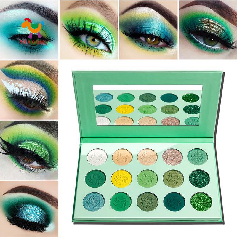 DE'LANCI Makeup Eyeshadow Palette 15 Color Matte Shimmer Pigmented