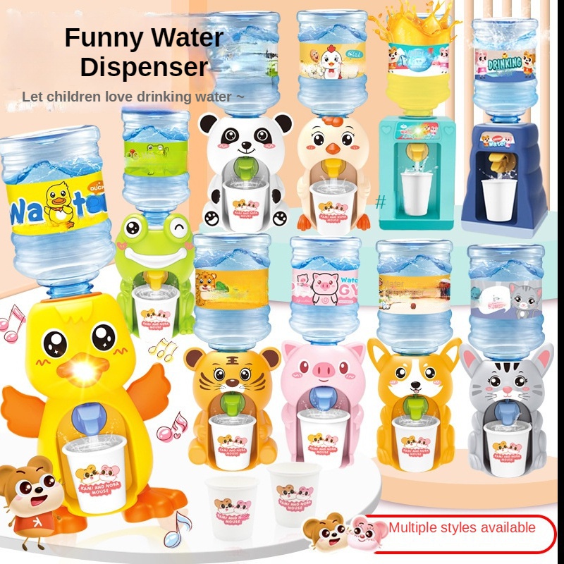 Mini Water Dispenser Water Fountain Toy Simulation Cartoon Animinal