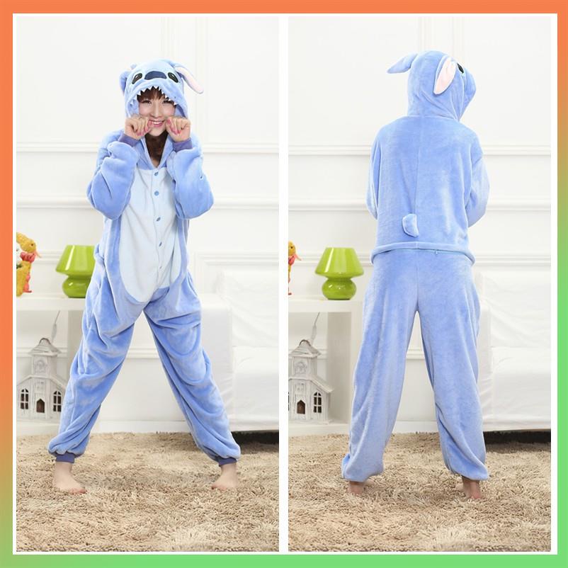 HOT Kigurumi Stitch Pajama Female Animal Onesie Cosplay pyjama Night ...