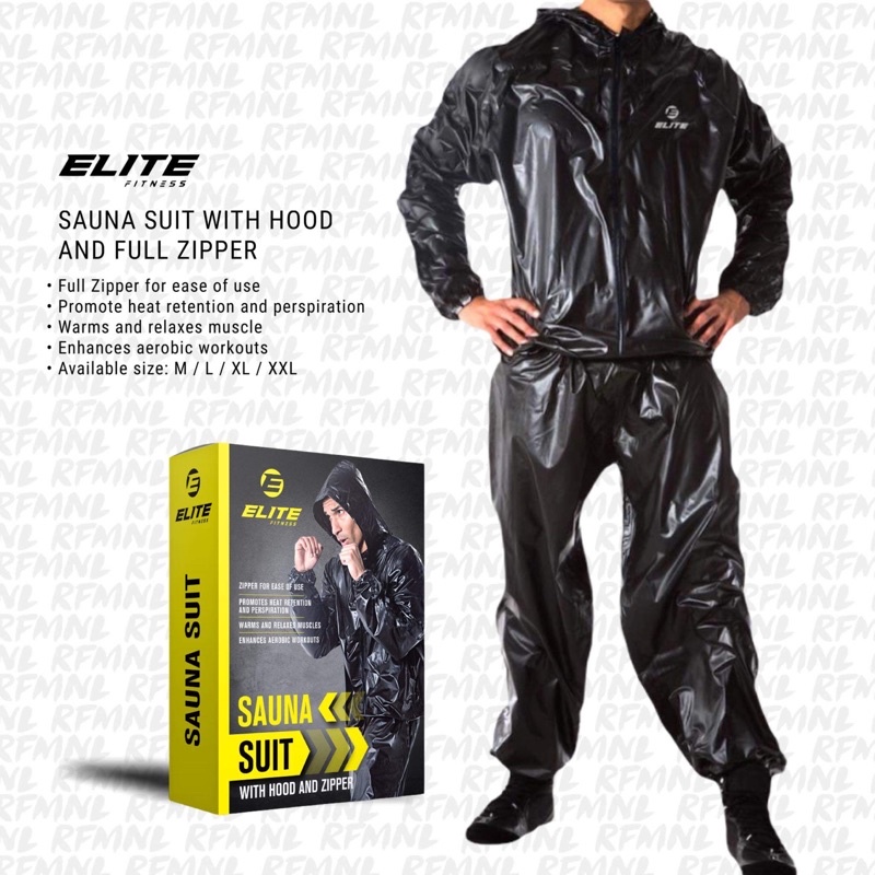 Elite Sauna Suit with Hood and Zipper Shopee Philippines