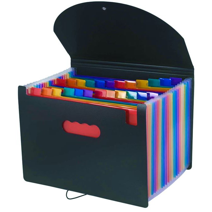 A4 24 pocket Accordion Expanding File folder Organizer with Flaps