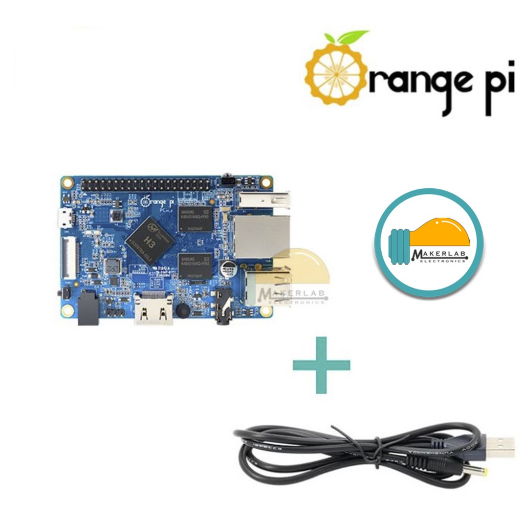 Orange Pi PC H3 Quad Core 1GB with USB to DC 4.0MM - 1.7MM Power Cable ...