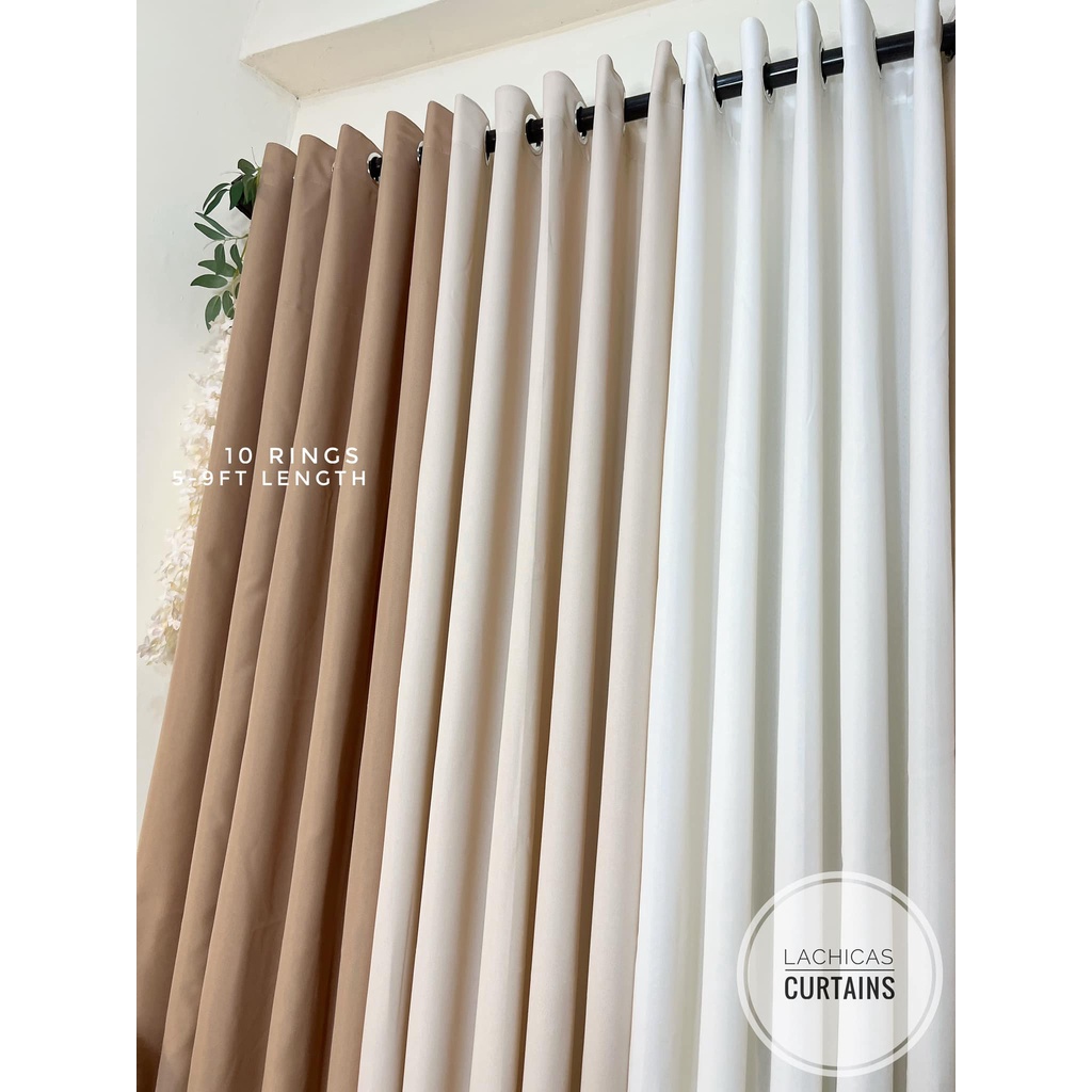 Sold Per Pc!! Wood - Light Beige Nude Earth Color Home Curtains 10 ...