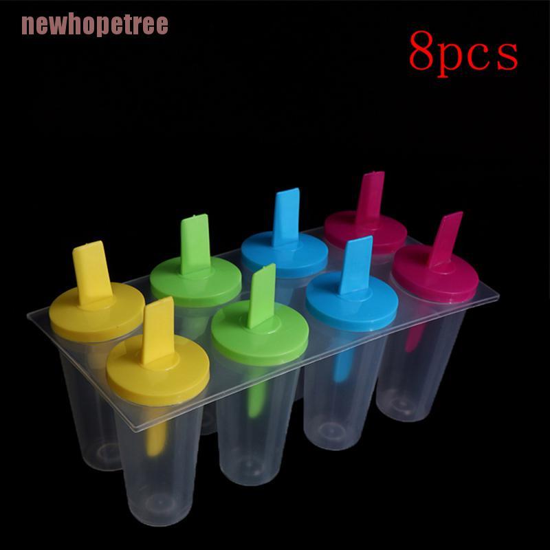 NTPH 8Pcs Ice Cream Lolly Maker Form DIY Mould Frozen Popsicle Yogurt ...