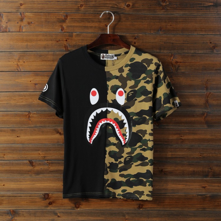 bape half and half shirt