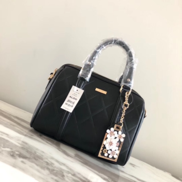 aldo black chain bag