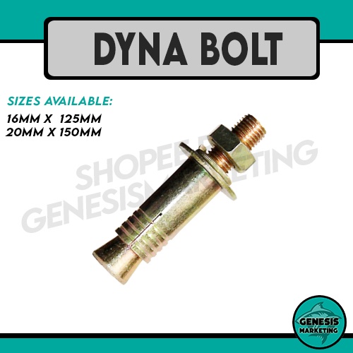 16mm to 20mm Tetanized Dyna Bolts / Expansion Bolts / Concrete