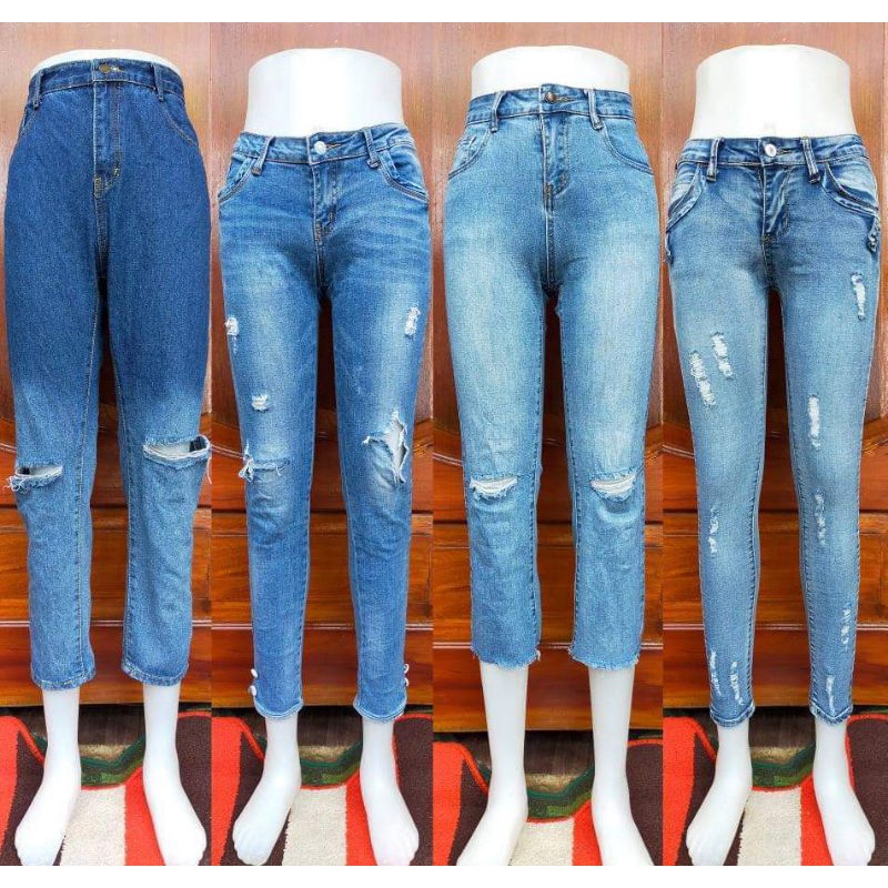 ukay jeans ( tattered and plain) | Shopee Philippines