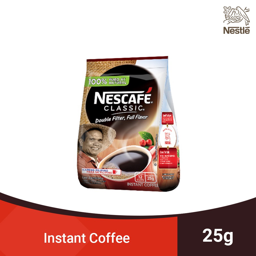 Nescafe Classic Instant Coffee Refill 25g Shopee Philippines