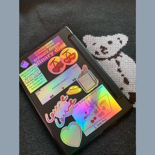20 sheets holographic a4 size rainbow vinyl sticker paper