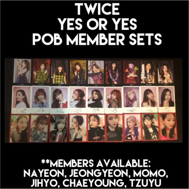 Twice Yes Or Yes Pob Member Photocard Set Shopee Philippines