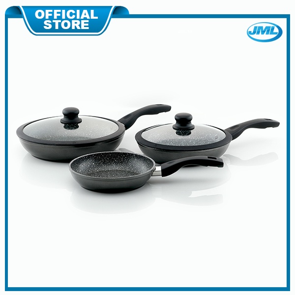 JML HGSPP SSL Stoneware Frying Pan Set with Silicon Lid Shopee