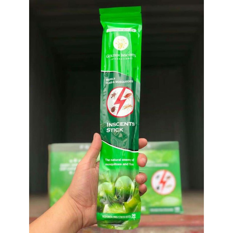 1 PACK Organic Incense Mosquito Killer InScents Stick Green Citrus / Purple Lavender Shopee