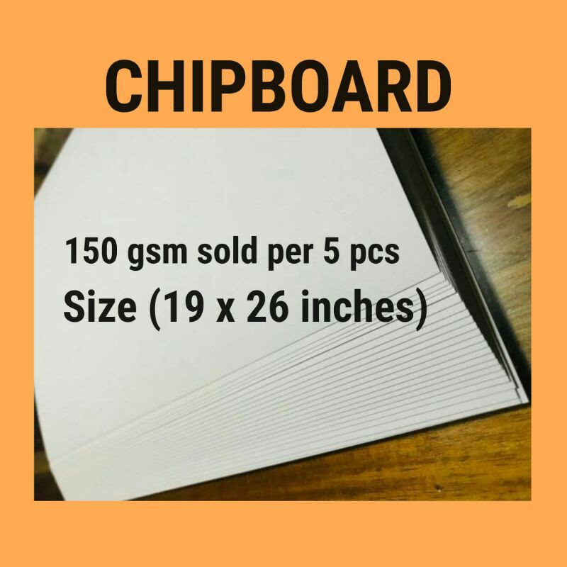 Chipboard 150 gsm (19x26inches) 5 pieces Shopee Philippines