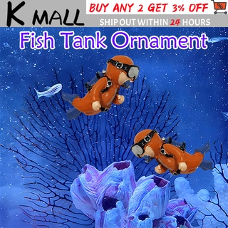 【PH Local】Aquarium Fish Tank Decoration Ornament Treasure Hunter Diver Figurines Action with Ball