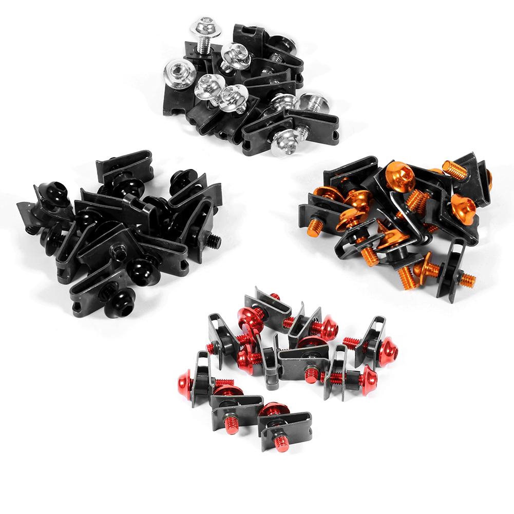 10x M5 Motorcycle Fairing Body Bolt Kit Screw Spire Speed Fastener Clip Nut Motorcycle Fairing Body Bolt Kit Black