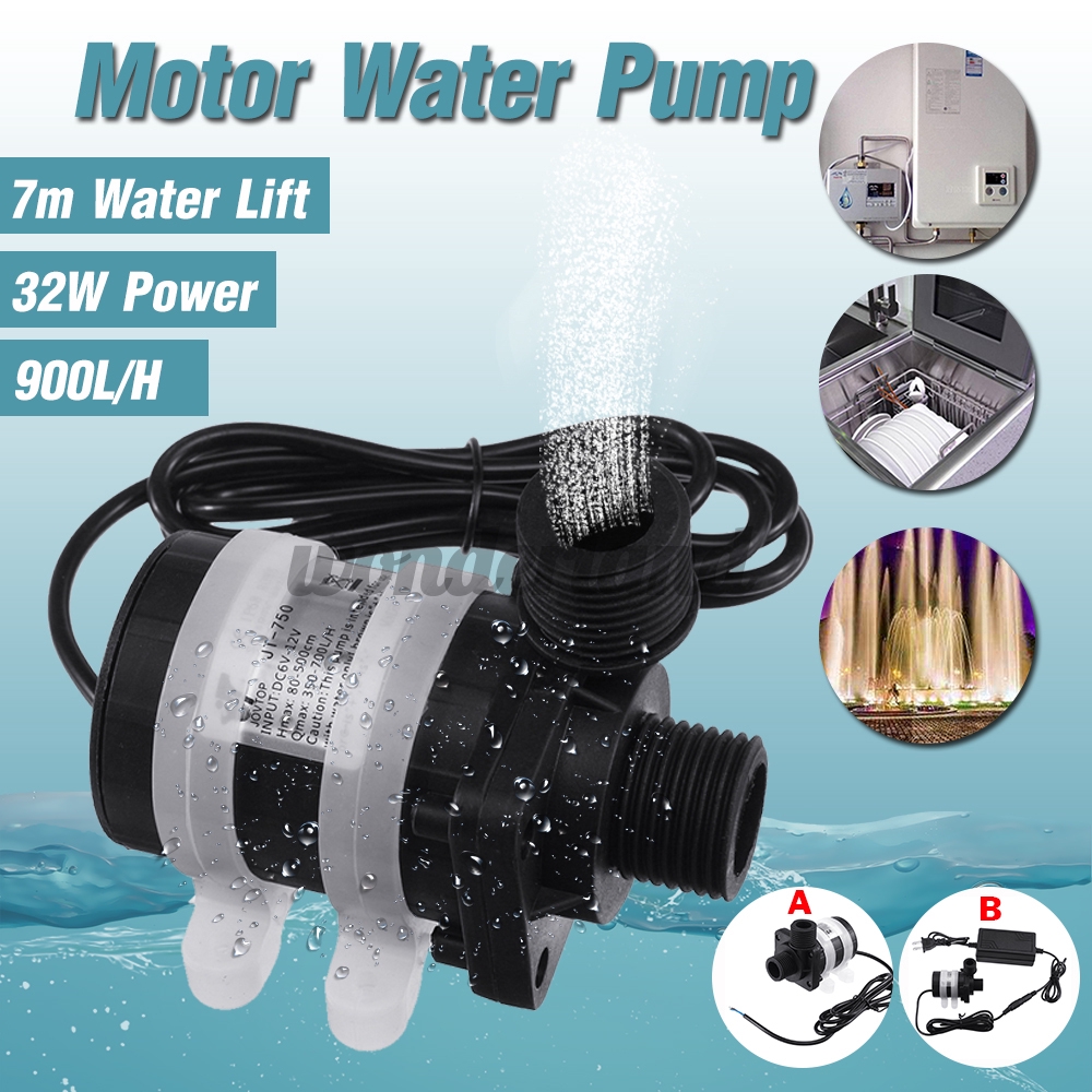 New DC 12V Brushless Water Pump 1/2'' Male Thread Centrifugal