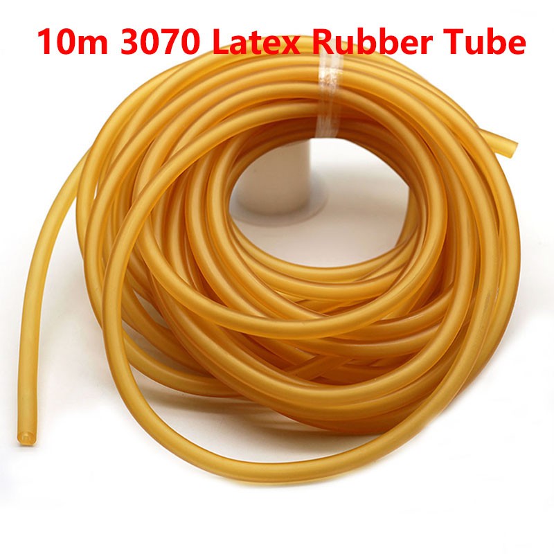 10M 3070 Latex Rubber Tube 7mm OD 3mm ID Elastic Tubing for Outdoor