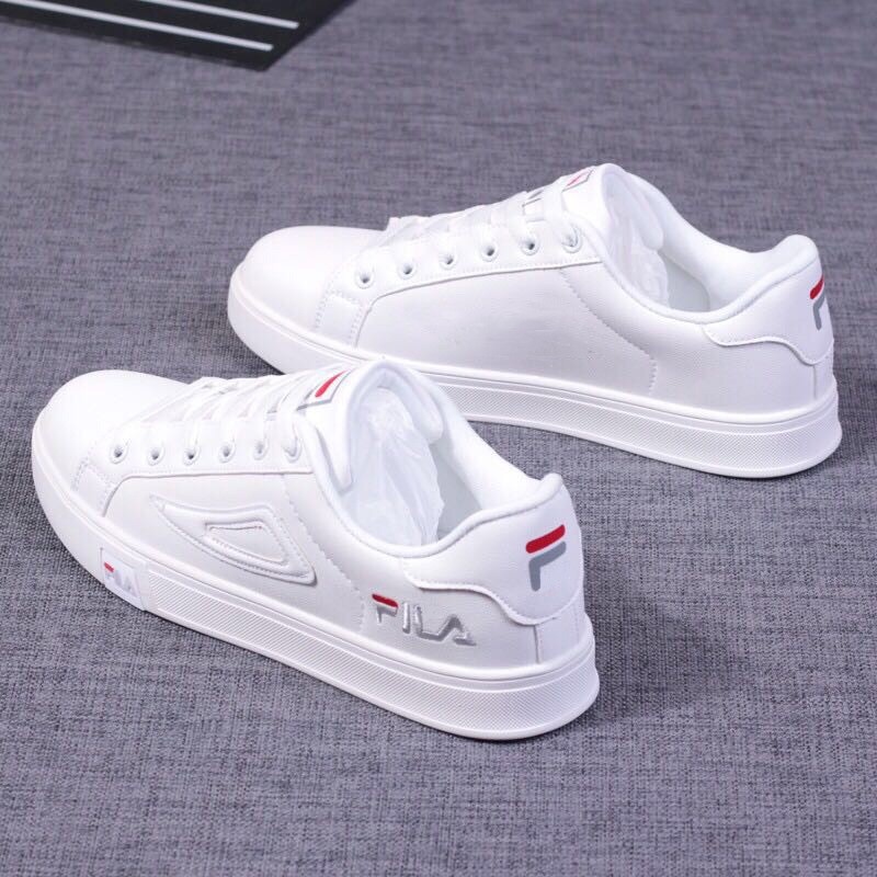 white rubber shoes fila