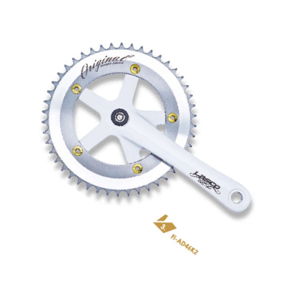 LASCO Bicycle Chainwheel Fixed Gear Crankesets Bike Crankets Sets With