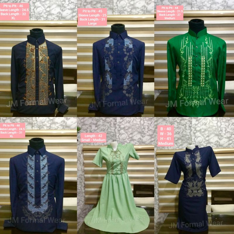 Ready Made Long Sleeve Barong for Men Ready to Wear RTW Barong Dress