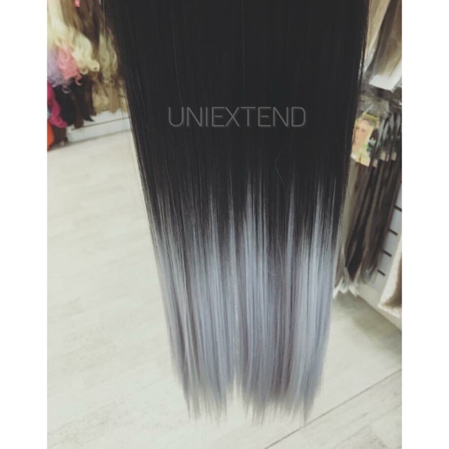 Ombre Black Grey Hair Extension