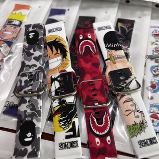 Tide Brand Camouflage Printed Strap Silicone Anime Pattern band For Samsung Galaxy Watch 4 Classic 42/46mm 40/44mm #5