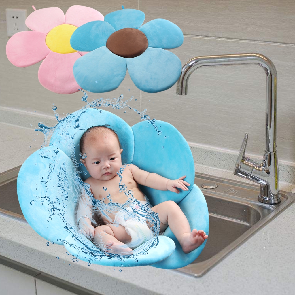 By Sun Flower Bath Mat Baby Bath Cushion Baby Safety Petal Pad