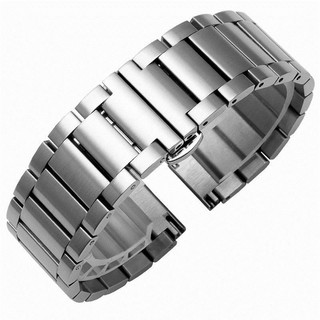 black and silver watch band