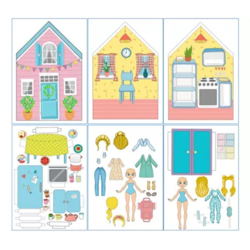 Paper Doll House Set Ubicaciondepersonascdmxgobmx