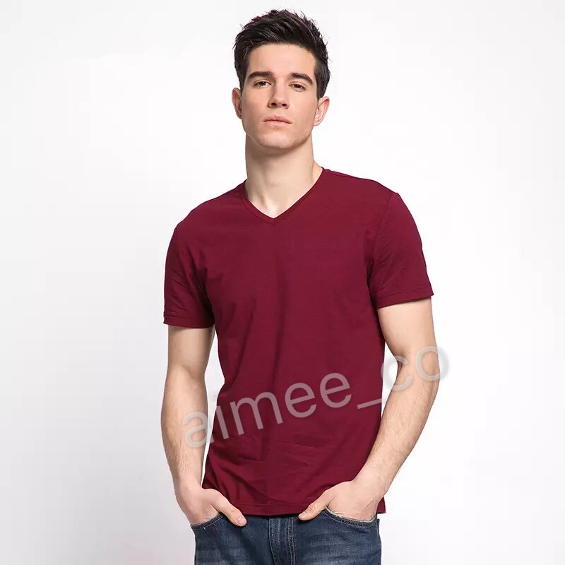Cotton Slim Tee Plain Tee V Neck T Shirt Quality Bench Shopee
