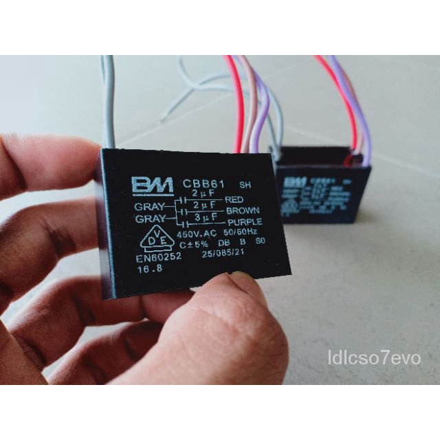 High Quality Original BM 2+2+3uF 5 Wire Ceiling Fan Capasitor