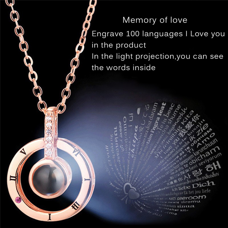 925 Sterling Silver 100 Languages I Love You Necklace Shopee Philippines