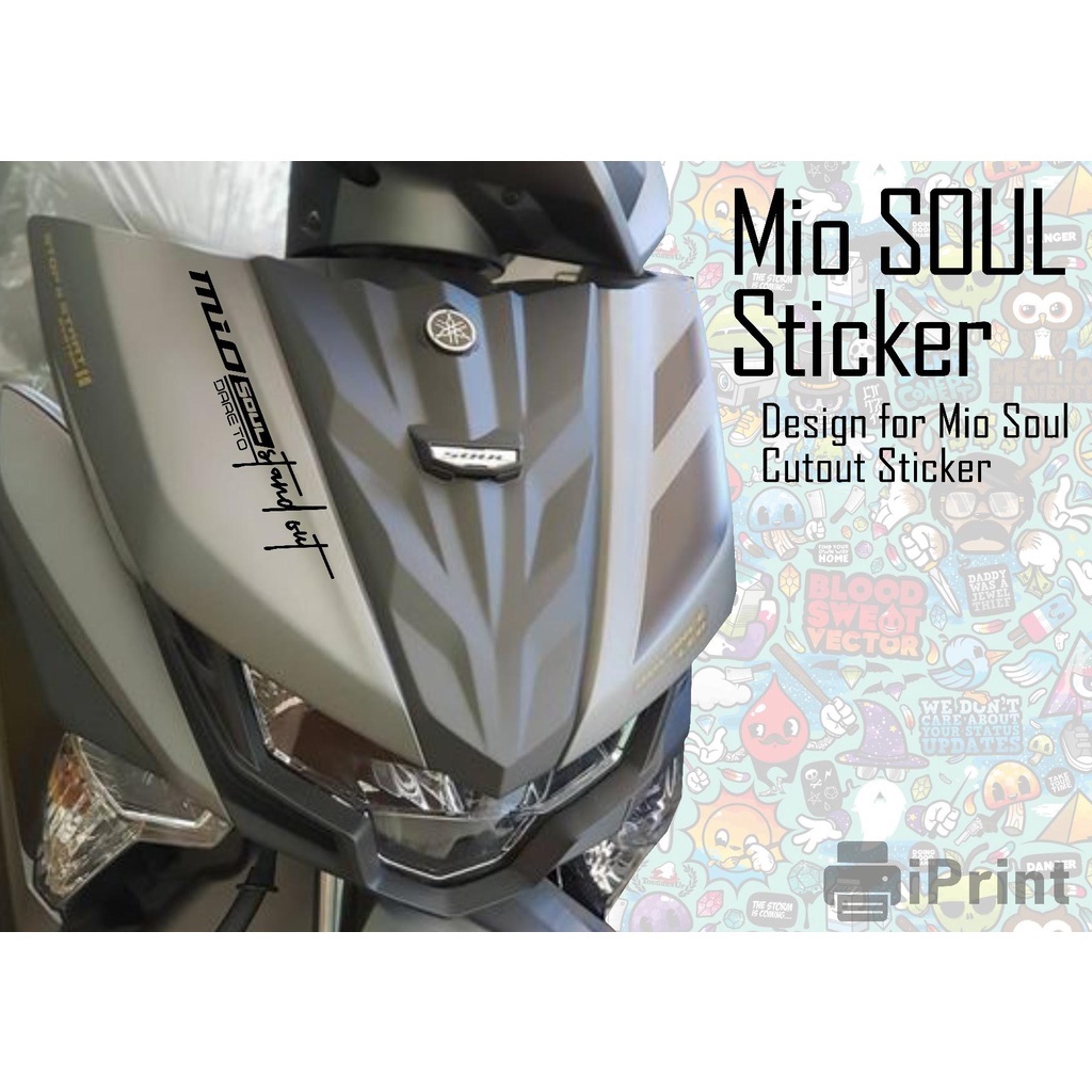 Yamaha Mio Soul Sticker - Soul Decals, Cut Out Sticker, Waterproof