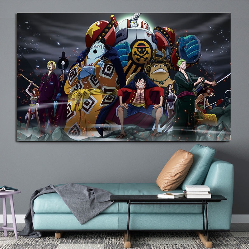 One Piece Wall Sticker Poster Wallpaper Selfadhesive Bedroom Dormitory Sticker Oversized Anime