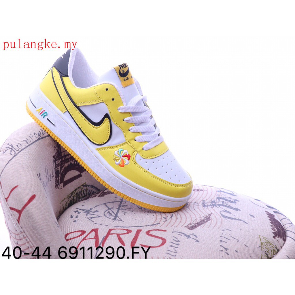 yellow walking shoes