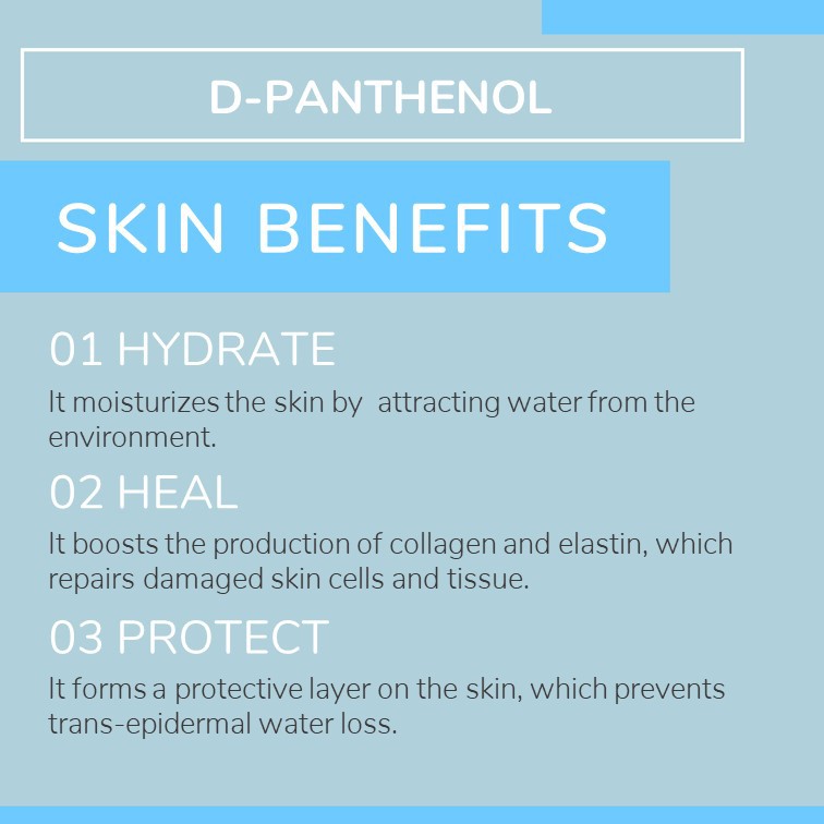 D-Panthenol benefits for skin
