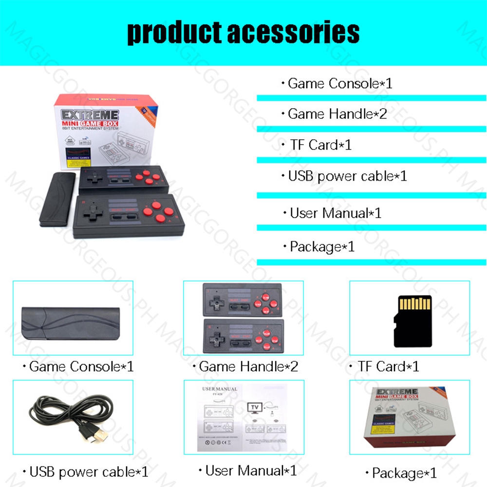 Handheld Mini Game Console Built In 628 Classic Games Output Gamepad Hdmi Mini Retro Wireless Console Shopee Philippines