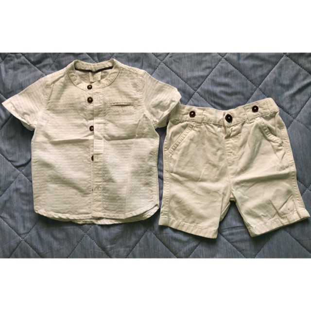 baby boy baptism shorts outfit