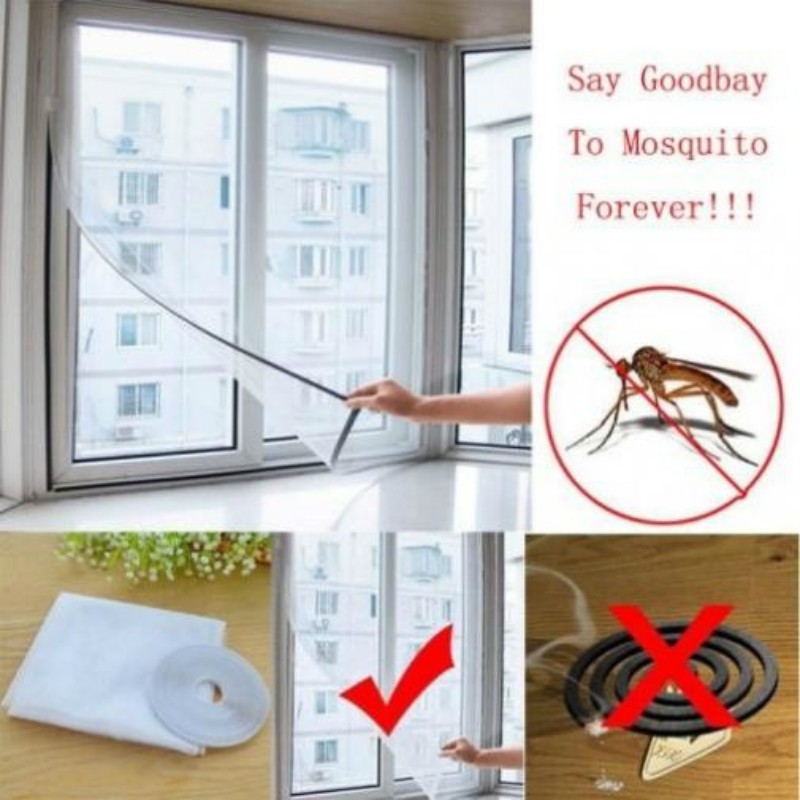 Ready Stock Window Mosquito Net Diy Door Screen Insect Fly Bug Mesh Magic Protector Mesh Shopee Philippines