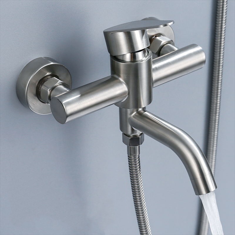 Shower faucet bathtub faucet stainless steel hot and cold bathroom