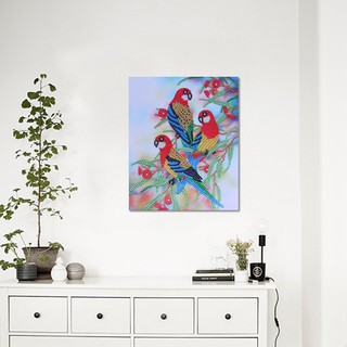 5D Special Shaped Painting Birds Picture Partially Drilled Rhinestone Diamond Embroidery Cross Stitc #5