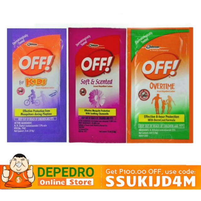 OFF Insect Repellent Lotion 5.8g Pack Shopee Philippines