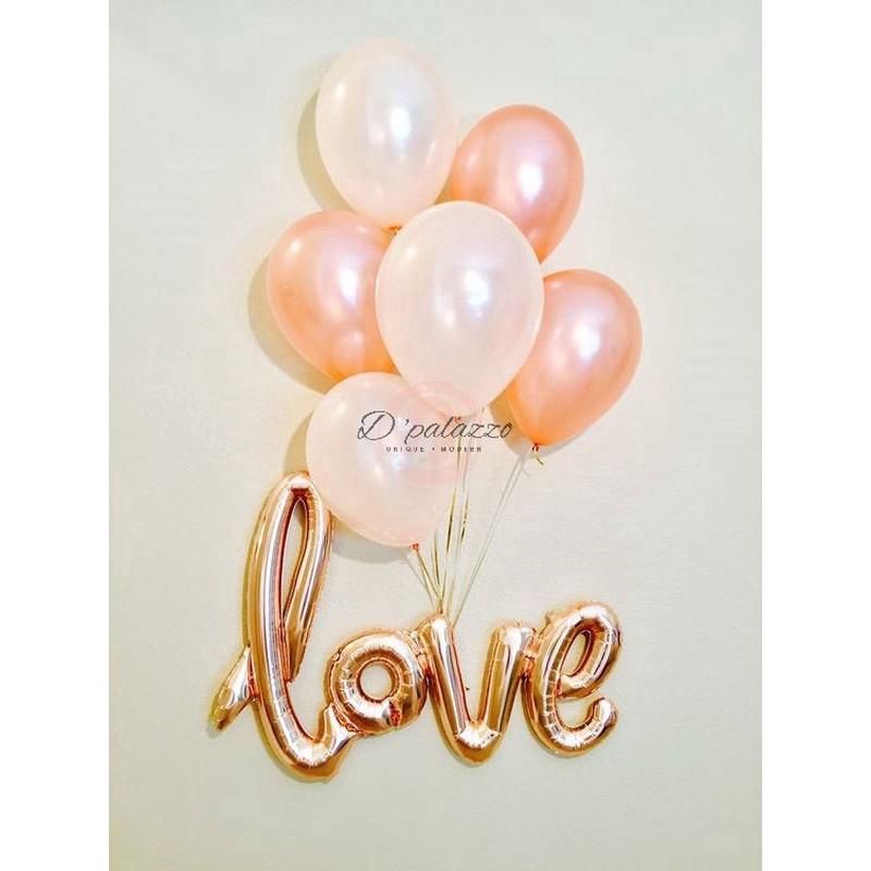 Love Balloon Linked Love Letter Balloon Wedding Anniversary Propose Decoration #7