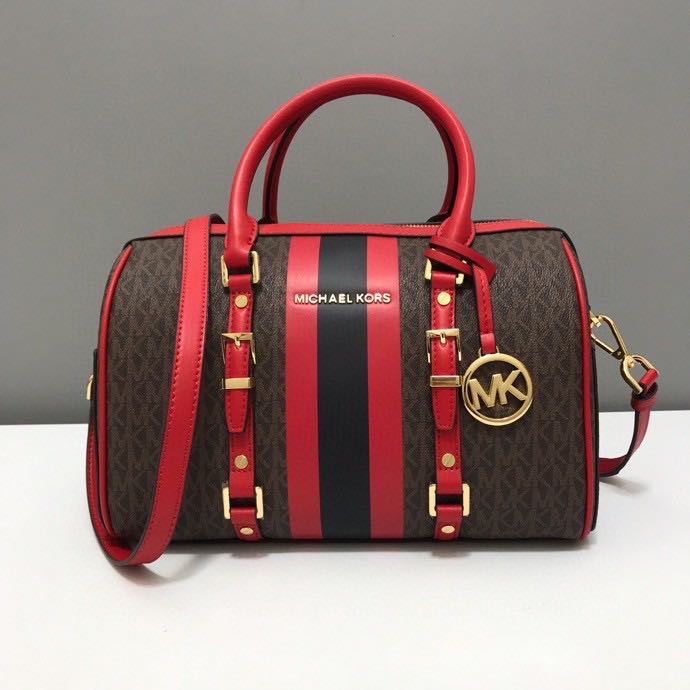 michael kors bedford bag red