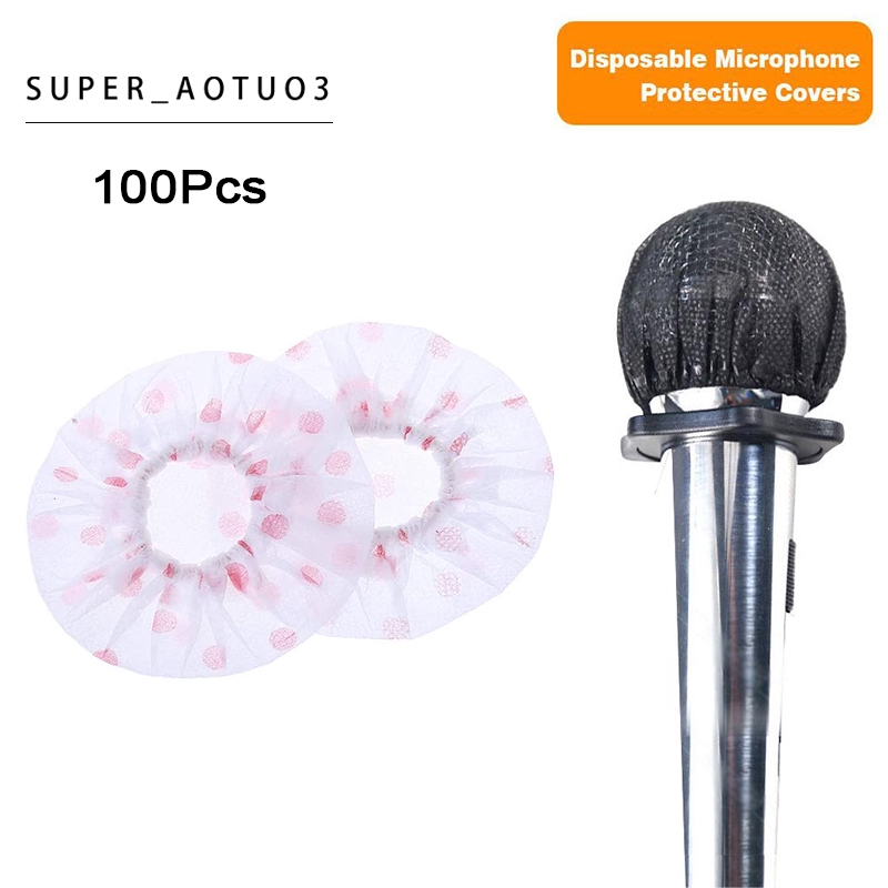 100Pcs Microphone Cover Odor Removal Disposable DustProof Microphone