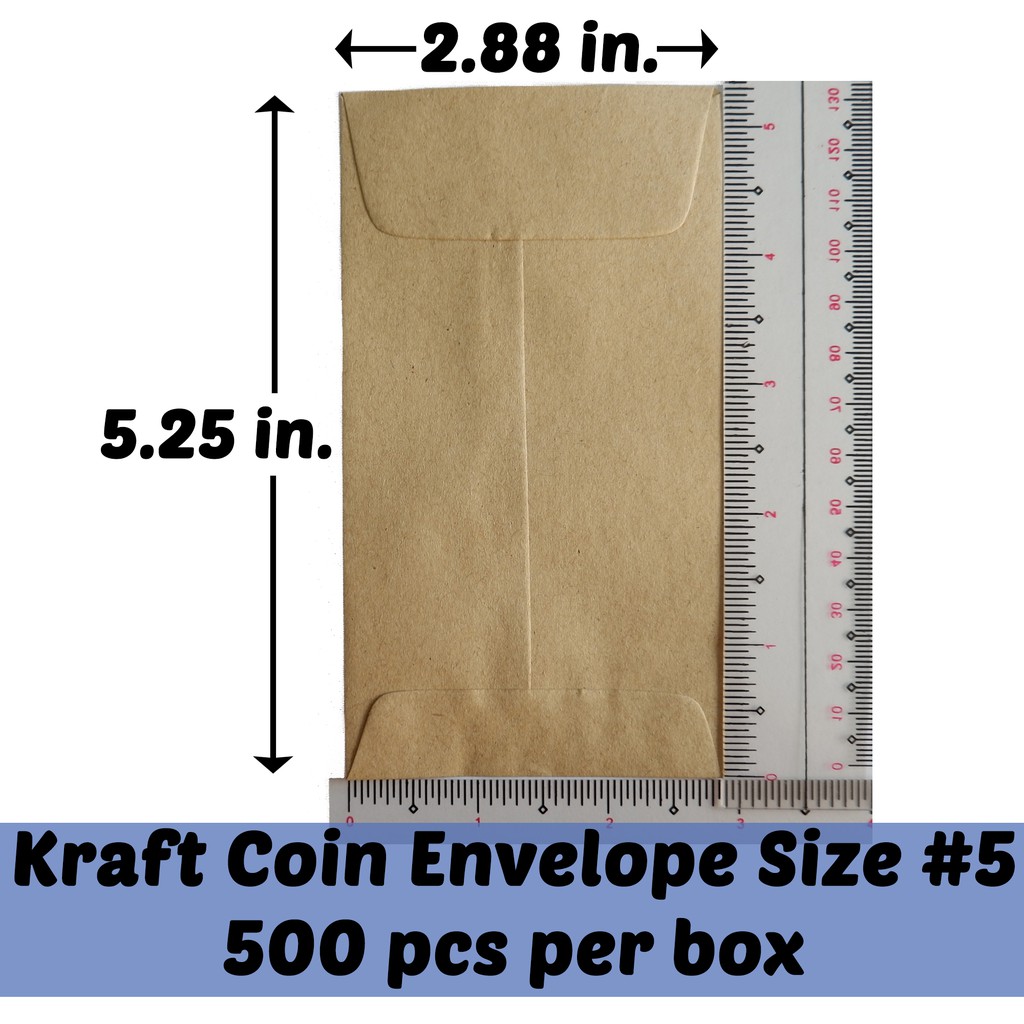 Golden Brown #1 110 Pack 2-1/4 x 3-1/2 Coin: 2.25x3.5 inches Coin Envelopes Kraft 