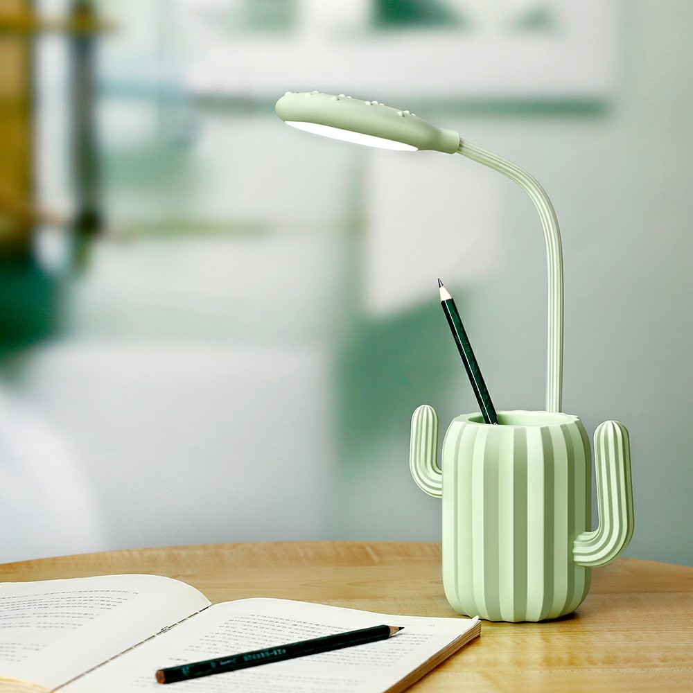 LED Cactus Desk Lamp USB Charging Touch 