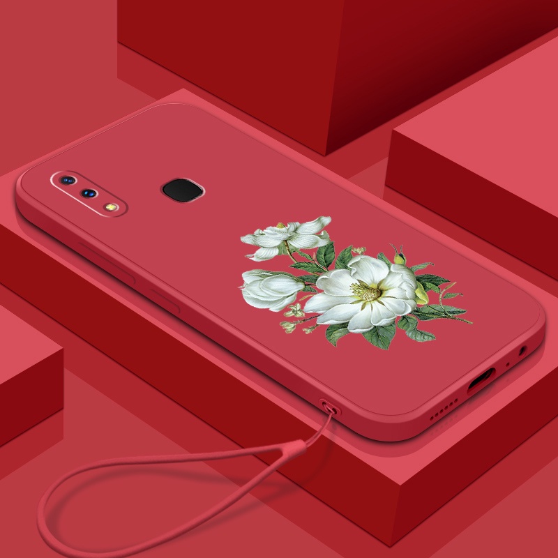 Casing Vivo Y95 Y85 Y91 Y91i Vivo V9 V11i Jasmine Flower Phone Case Straight Edge All Inclusive 4417